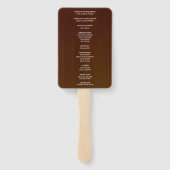 Donkerroze roze Floral Mason Jars Wedding Handwaaier (Achterkant)