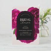 Donkerroze rozen Romantisch Vrijgezellenfeest Kaart (Staand voorkant)