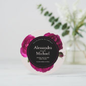 Donkerroze rozen rozen roantic sparen de datum van kaart (Staand voorkant)