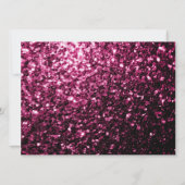 Donkerroze sparkles glitter Sweet 16 elegant scrip Kaart (Achterkant)