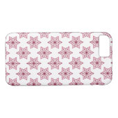 Donkerroze  Starburst BT iPhone 7 Hoesje (Achterkant (Horizontaal))