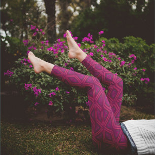 Donkerroze ster leggings