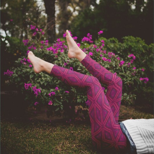 Donkerroze ster leggings