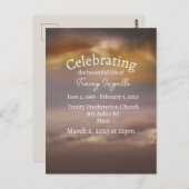 Donkerroze strand viering van het leven briefkaart (Voorkant / Achterkant)