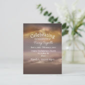 Donkerroze strandbekering van het leven briefkaart (Staand voorkant)