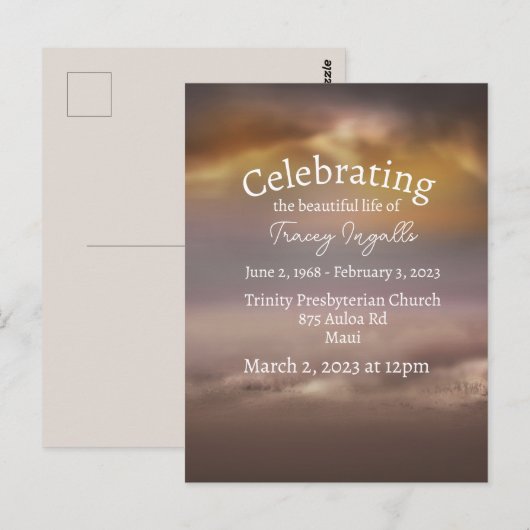 Donkerroze strandbekering van het leven briefkaart (Voorkant / Achterkant)