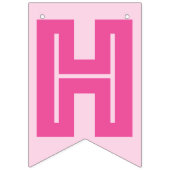 DONKERROZE TEKST & LICHTROZE KLEUR ☆GELUKKIGE VERJ VLAGGETJES (Tweede vlag)