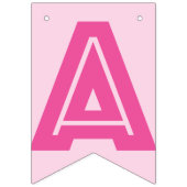 DONKERROZE TEKST & LICHTROZE KLEUR ☆GELUKKIGE VERJ VLAGGETJES (Derde vlag)