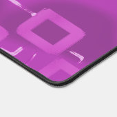 Donkerroze Tint Geometrische Vierkantjes Bureaumat (Hoek)