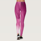 Donkerroze tot witte abstracte kunst broek leggings (Achterkant)