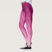 Donkerroze tot witte abstracte kunst leggings (Links)
