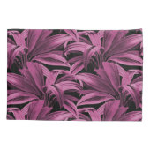 donkerroze tropische palm kussensloop (Achterkant-Links)