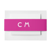 DONKERROZE TROUWBUIK BANDS UITNODIGINGEN WIKKEL (Voorkant Voorbeeld)