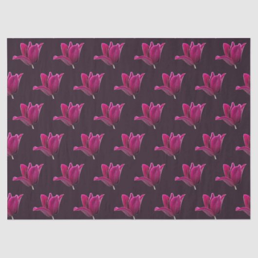 Donkerroze Tulp Tissuepapier (Voorkant)