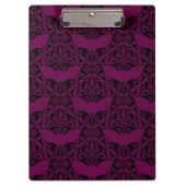 Donkerroze Vampier Vleermuis Patroon Gotisch Klembord (Voorkant)