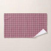donkerroze vensterruit gingham bad handdoek (Handdoek)
