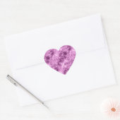 Donkerroze verfijnde textuur hart sticker (Envelop)