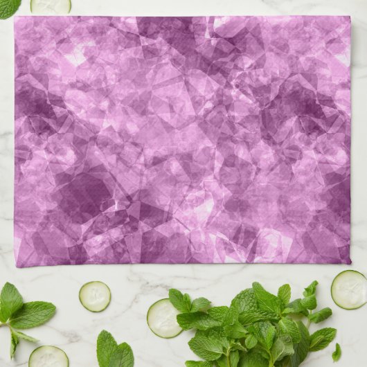 Donkerroze verfijnde textuur theedoek (Gevouwen)