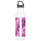 Donkerroze verfijnde textuur waterfles  (Achterkant)