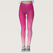 Donkerroze verloop naar lichtroze leggings (Voorkant)