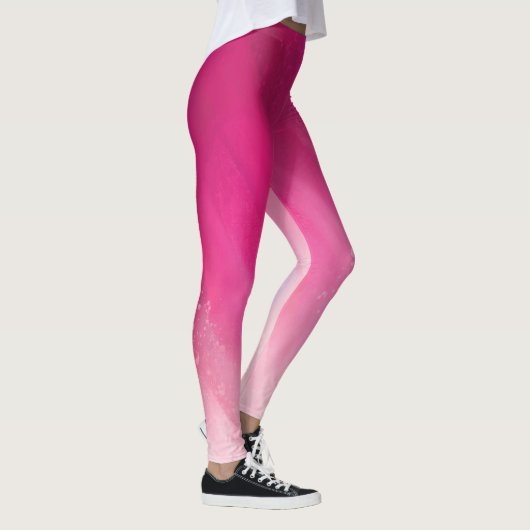 Donkerroze verloop naar lichtroze leggings (Rechts)