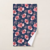 Donkerroze Waterverf patroon Bad Handdoek (Handdoek)