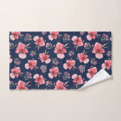 Donkerroze Waterverf patroon Bad Handdoek (Handdoek)