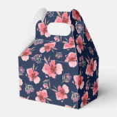 Donkerroze Waterverf patroon Bedankdoosjes (Achterkant)