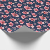 Donkerroze Waterverf patroon Cadeaupapier (Hoek)