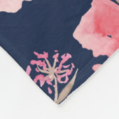 Donkerroze Waterverf patroon Fleece Deken (Hoek)