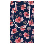 Donkerroze Waterverf patroon Klein Cadeauzakje (Voorkant)