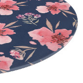 Donkerroze Waterverf patroon Snijplank (Hoek)