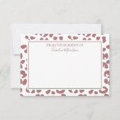 Donkerroze witte, persoonlijke luipaard afdrukken bedankkaart (Voorkant)