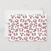 Donkerroze witte, persoonlijke luipaard afdrukken bedankkaart (Achterkant)