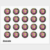 Donkerroze zelfkleefstickers 1,2 inch (20 inch) ronde sticker (Vel)