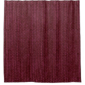 Donkerroze Zig Zag Shower Curtain Douchegordijn (Voorkant)