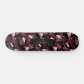 Donkerroze, zwart en gouden Abstract patroon Persoonlijk Skateboard (Horizontaal)