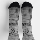 donkerrustiek zwart-wit gebrand hout sokken (Top)
