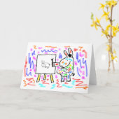 donkerschilderij kaart (Gele Bloem)