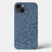 Donkerstalen blauwe ijskristallen Case-Mate iPhone case (Achterkant)