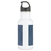 Donkerstalen blauwe ijskristallen waterfles  (Achterkant)