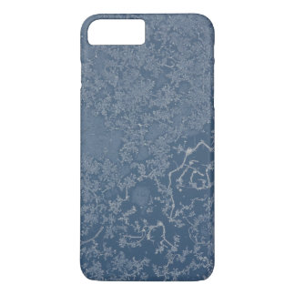 Donkerstalen blauwe ijzige kristallen iPhone 8 Plu iPhone 8/7 Plus Hoesje