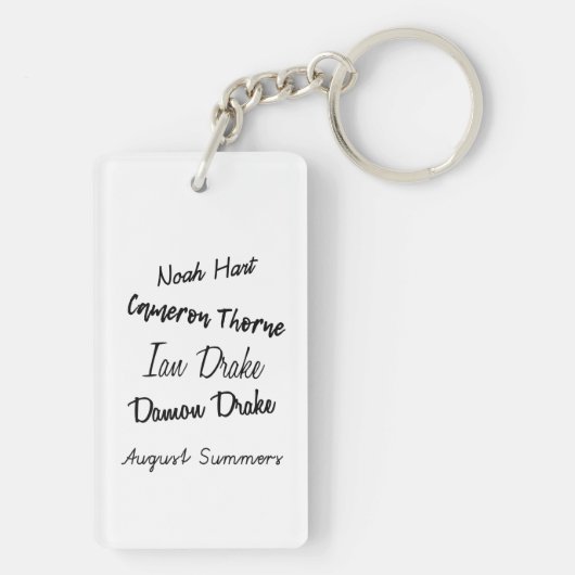 Donkerste dagen door Athena Wright Rectangle Sleut Sleutelhanger (achterkant)