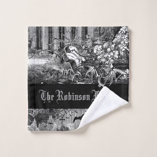 Donkerste Gotische Vampieren Crypt Graves Bats Got Bad Handdoek (Wasdoekje)