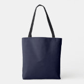 Donkerste marineblauw tote bag (Achterkant)