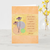 Donkerste Nacht -- Inspiratie Wenskaart Kaart (Gele Bloem)