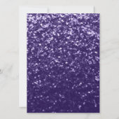 Donkerviolet paarse sparkle Sweet 16 elegant scrip Kaart (Achterkant)