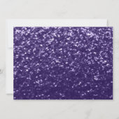 Donkerviolet paarse sparkle Sweet 16 elegant scrip Kaart (Achterkant)