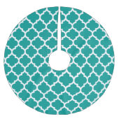 Donkerwit Marokkaans Quatrefoil patroon #5 Kerstboom Rok (Voorkant)