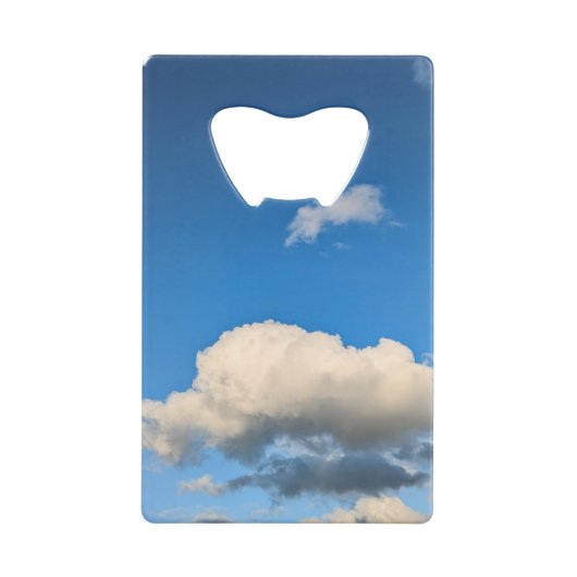 Donkerwitte wolk creditkaart flessenopener (Voorkant)